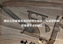 腾讯云轻量服务器封禁时长解析：从封禁到解禁需要多长时间？