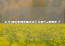 公用NTP时间同步服务器的重要性及使用方法