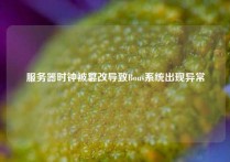 服务器时钟被篡改导致Bous系统出现异常