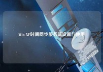 Win XP时间同步服务器设置与使用