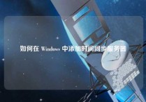 如何在 Windows 中添加时间同步服务器