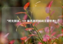 “时光倒流，NTP 服务器的时间主宰世界！”