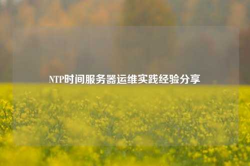 NTP时间服务器运维实践经验分享