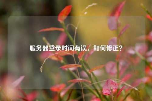 服务器登录时间有误，如何修正？