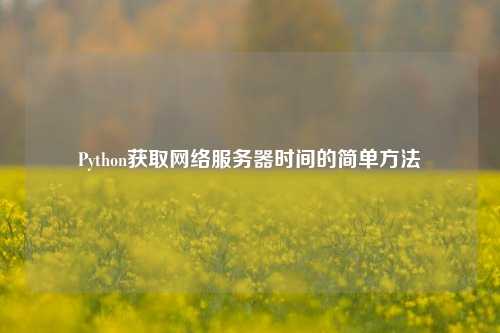 Python获取网络服务器时间的简单方法