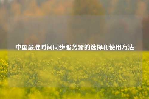 中国最准时间同步服务器的选择和使用方法