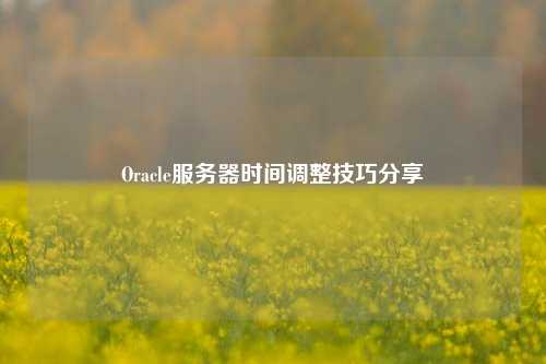 Oracle服务器时间调整技巧分享